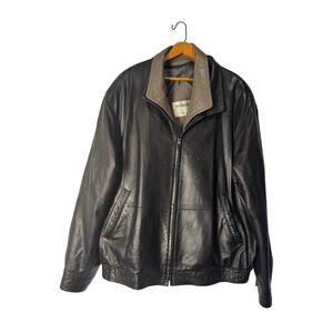 Vintage 100% Leather Coat Mr‎ Michaels San Luis Obispo Bomber Jacket